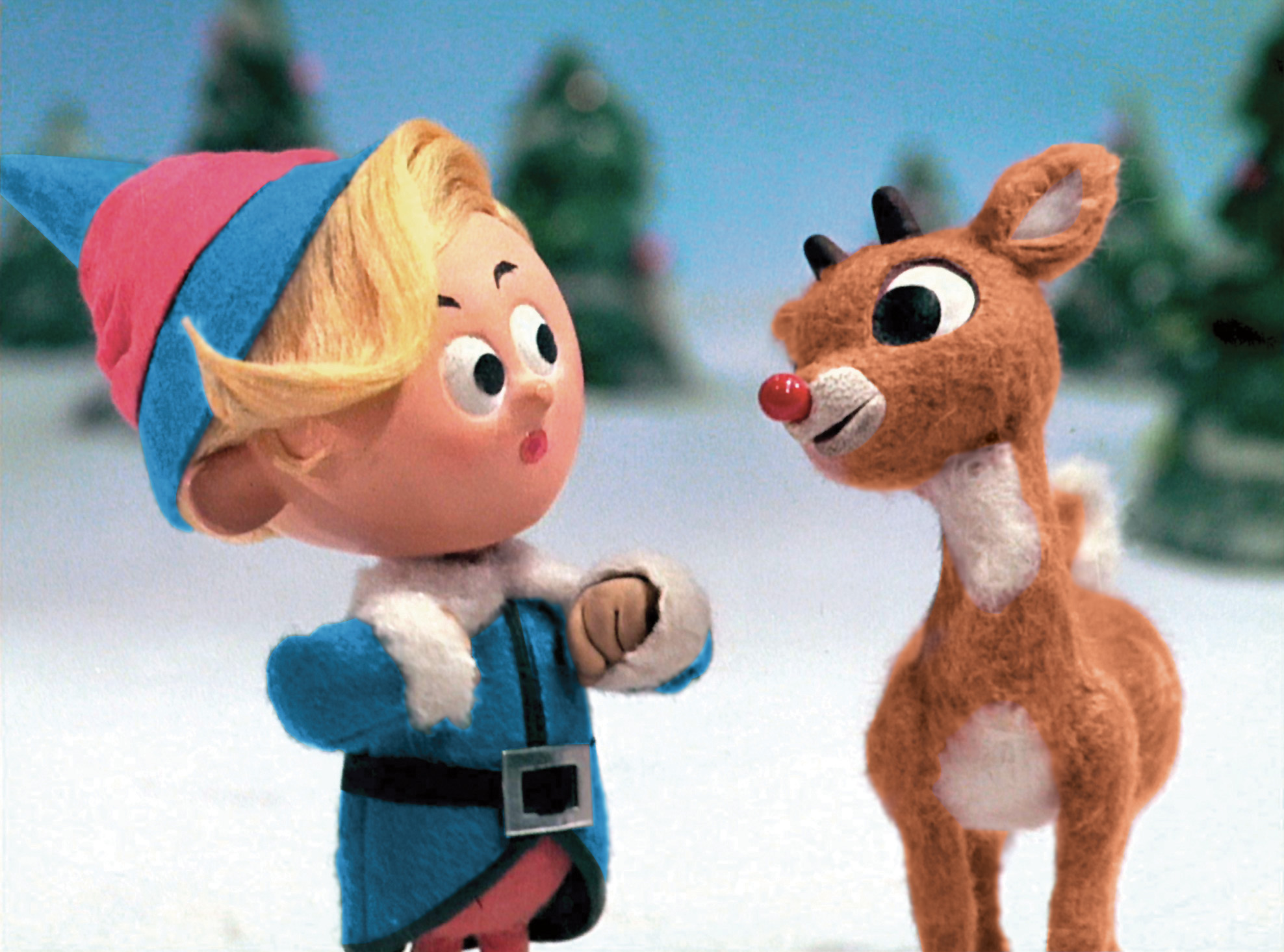 Rudolph the Red-nosed Reindeer and his friend